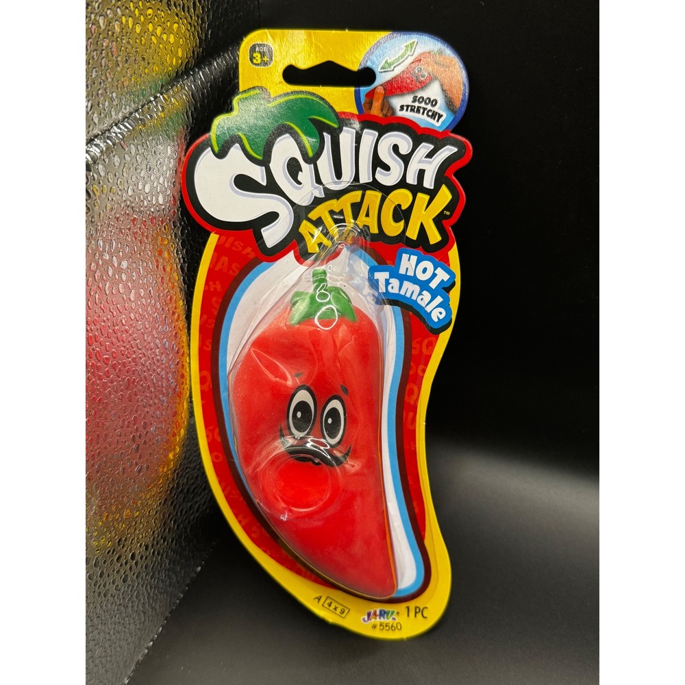 Ja-Ru Squish Attack Hot Tamale Red Chili Pepper Stretchy Squishy Sensory Toy